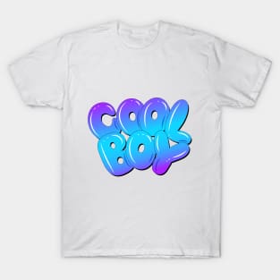 Cool boy hand lettering blue color T-Shirt